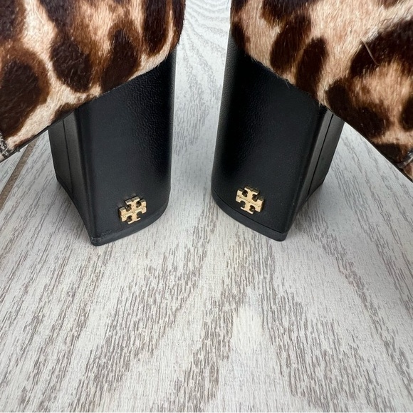 Tory Burch Brooke Leopard Calf Hair Ankle Heeled Booties 6 Brown/Tan/Black $398 - Picture 8 of 10